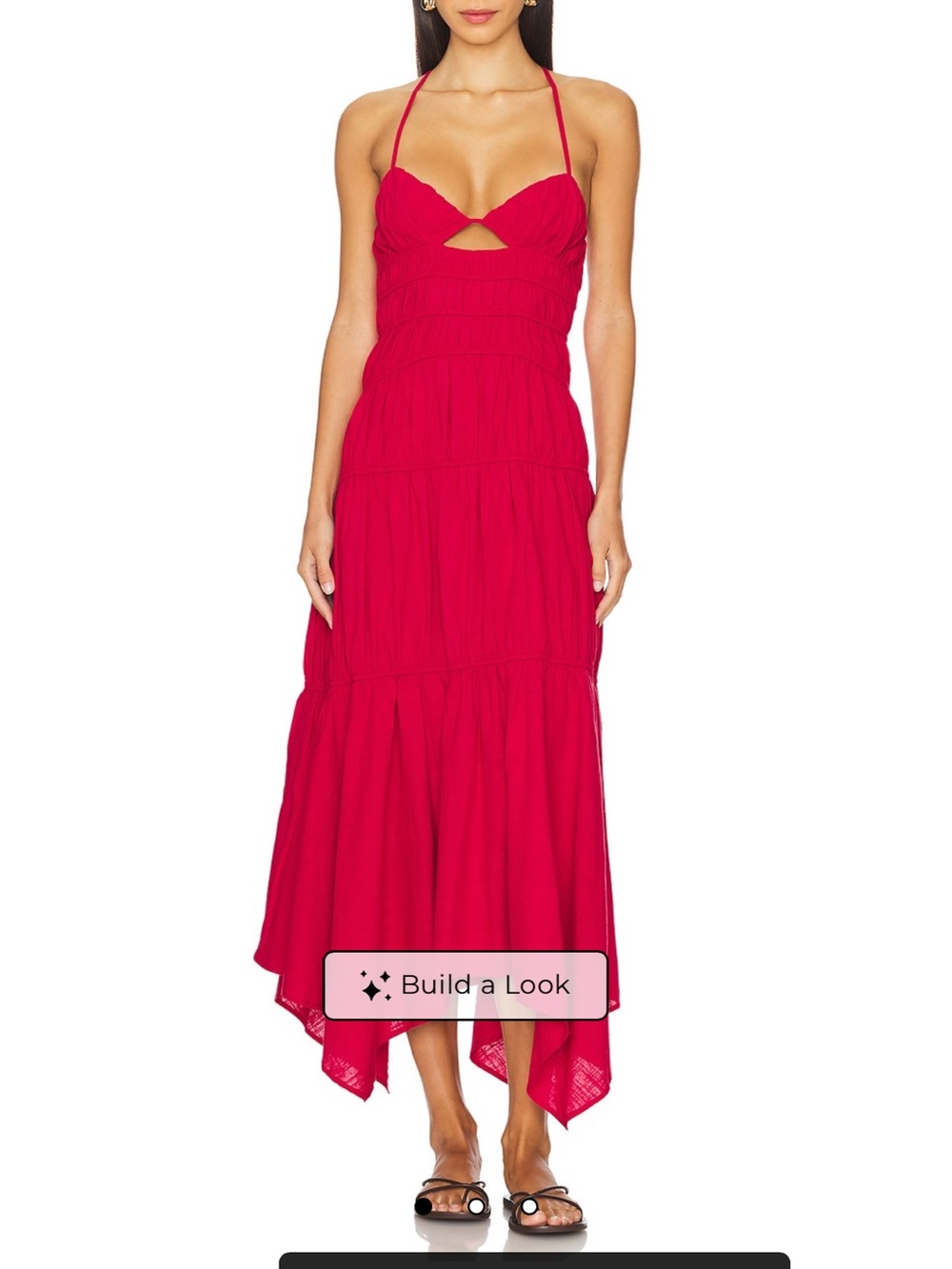 REVOLVE Fuchsia Halter High-Low Maxi Dress